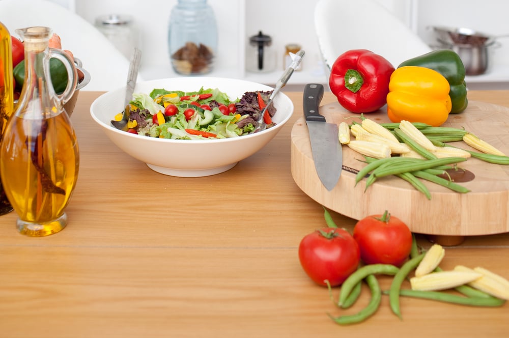 Fresh salad on the table